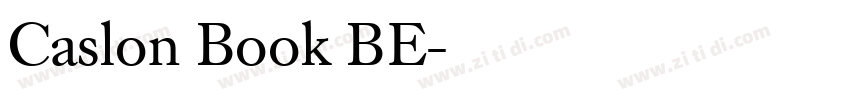 Caslon Book BE字体转换